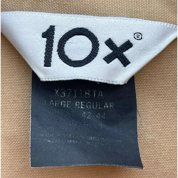 10X Mens Safari Hunting Vintage Long Sleeve Jacket Brown Sz Large - Picture 7 of 12